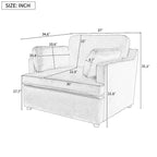 Fauteuil d'appoint vert 37 avec pieds en plastique et coussins décoratifs