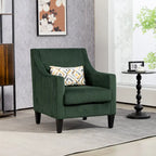 Fauteuil Emerald Modern 26.8 avec pieds en bois d'hévéa