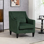 Fauteuil Emerald Modern 26.8 avec pieds en bois d'hévéa