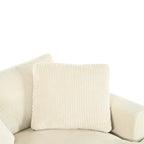 Chaise longue de 53,5 po avec pieds en bois massif et coussins confortables