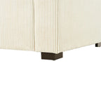 Chaise longue de 53,5 po avec pieds en bois massif et coussins confortables