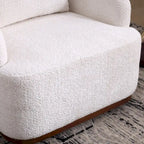 Fauteuil pivotant, Fauteuil rond confortable pour le salon, Fauteuil pivotant à 360 degrés