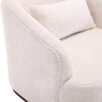 Fauteuil pivotant, Fauteuil rond confortable pour le salon, Fauteuil pivotant à 360 degrés