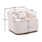 Fauteuil pivotant, Fauteuil rond confortable pour le salon, Fauteuil pivotant à 360 degrés