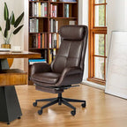 Chaise de bureau ergonomique inclinable et pivotante avec repose-pieds et accoudoirs