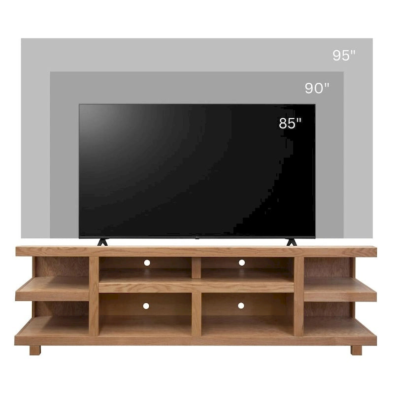 Meuble TV de 216 cm pour téléviseurs jusqu'à 241 cm, aucun assemblage requis