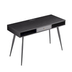 Bureau du milieu du siècle avec ports USB et prise de courant, bureau d'étude moderne avec tiroirs, bureau d'ordinateur pour la maison