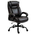 Fauteuil de bureau exécutif avec siège large, chaise de bureau d'ordinateur à dossier haut, hauteur réglable et roulettes pivotantes