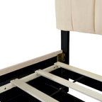 Lit Plateforme Queen Size en Velours avec 1 Lit Gigogne Twin XL, Cadre de Lit Rembourré et 2 Tiroirs de Rangement, Aucun Sommier Tapissier Requis