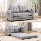 Canapé-lit futon rembourré 3-en-1 convertible