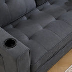 Canapé-lit futon rembourré 3-en-1 convertible