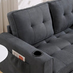 Canapé-lit futon rembourré 3-en-1 convertible