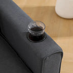 Canapé-lit futon rembourré 3-en-1 convertible