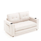 Canapé-lit futon rembourré 3-en-1 convertible
