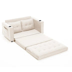 Canapé-lit futon rembourré 3-en-1 convertible