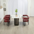 Canapé deux places moderne en tissu chenille avec accoudoirs et pieds en métal pour salon