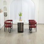 Canapé deux places moderne en tissu chenille avec accoudoirs et pieds en métal pour salon