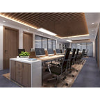 Fauteuil de bureau moderne à dossier haut, en cuir PU nervuré, pivotant et inclinable, pour salle de conférence, chaise de bureau avec coussin, pour patron