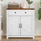 Meuble de bar à café avec deux tiroirs, meuble de rangement de cuisine avec étagère réglable, buffet avec deux portes