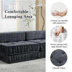 Canapé-lit convertible, fauteuil-lit moderne en chenille