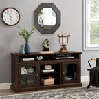 Meuble TV contemporain console de divertissement pour téléviseurs jusqu'à 65 pouces - 15,75 x 60,00 x 29,00