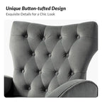 Fauteuil contemporain à dossier capitonné avec pieds en métal