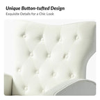 Fauteuil contemporain à dossier capitonné avec pieds en métal