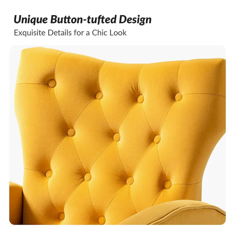 Fauteuil contemporain à dossier capitonné avec pieds en métal