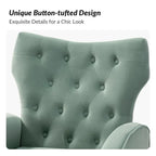 Fauteuil contemporain à dossier capitonné avec pieds en métal