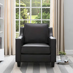 Fauteuil club contemporain avec revêtement en vinyle