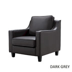 Fauteuil club contemporain avec revêtement en vinyle
