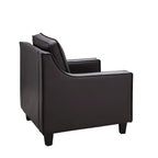 Fauteuil club contemporain avec revêtement en vinyle