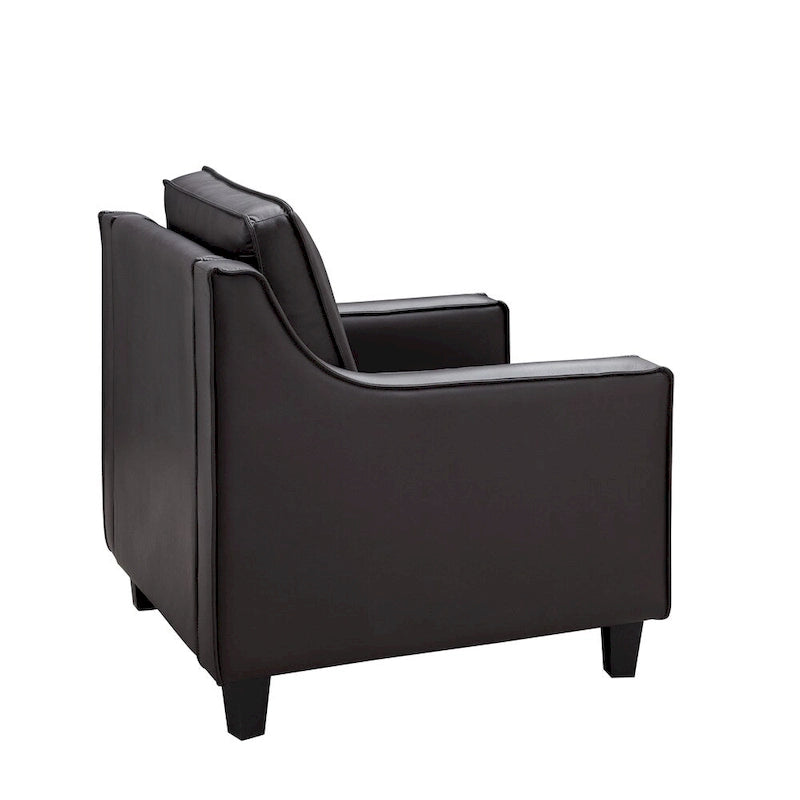 Fauteuil club contemporain avec revêtement en vinyle