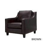 Fauteuil club contemporain avec revêtement en vinyle