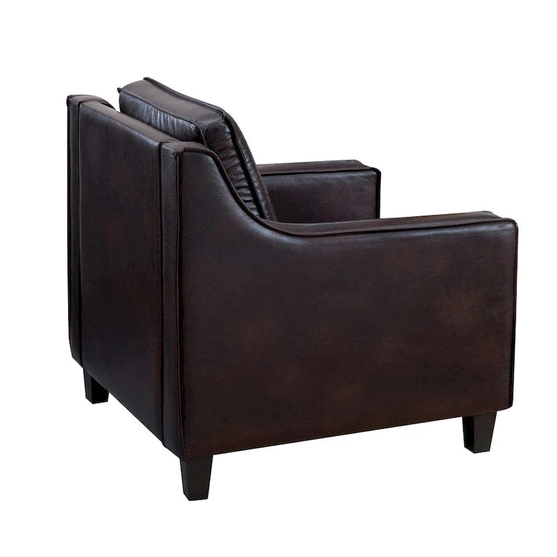 Fauteuil club contemporain avec revêtement en vinyle