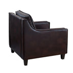 Fauteuil club contemporain avec revêtement en vinyle