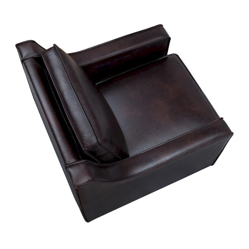 Fauteuil club contemporain avec revêtement en vinyle