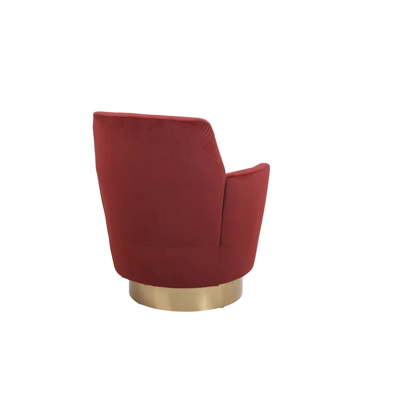 Fauteuil pivotant en velours doux - 28.3 x 29.3 x 32.7