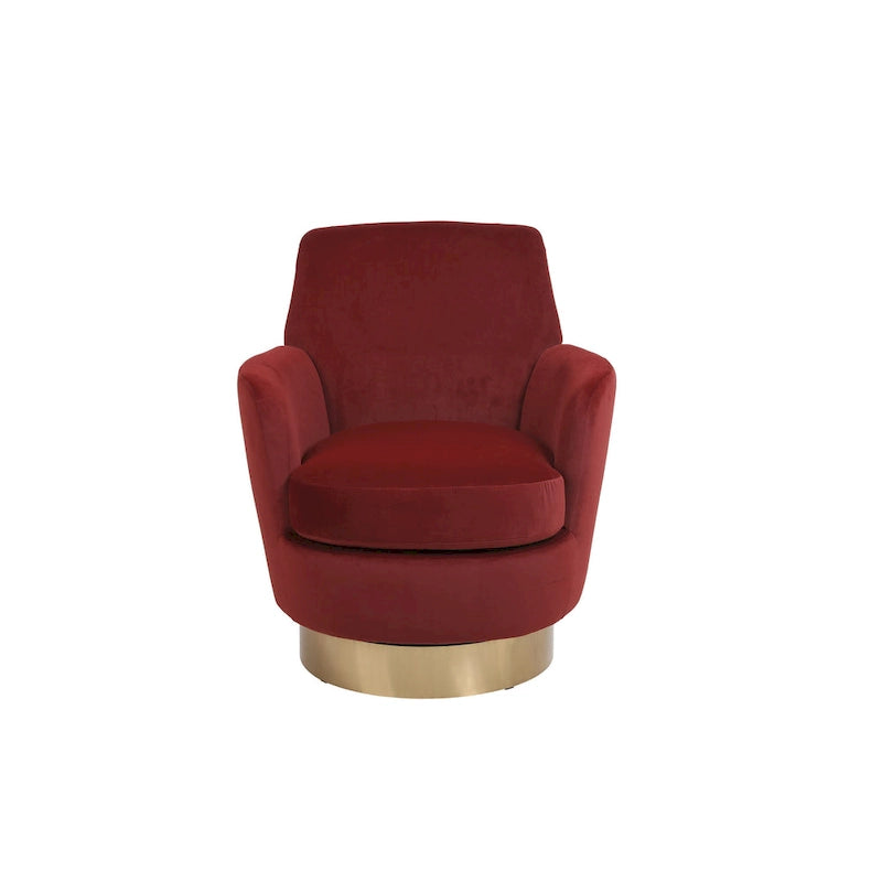 Fauteuil pivotant en velours doux - 28.3 x 29.3 x 32.7