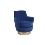 Fauteuil pivotant en velours doux - 28.3 x 29.3 x 32.7