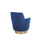 Fauteuil pivotant en velours doux - 28.3 x 29.3 x 32.7