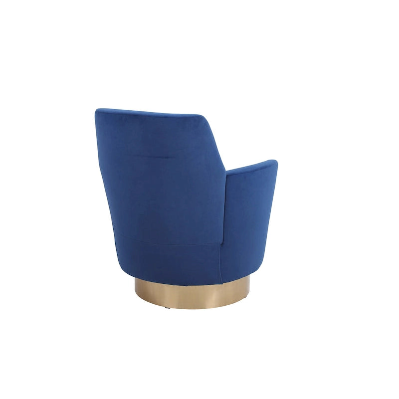Fauteuil pivotant en velours doux - 28.3 x 29.3 x 32.7