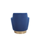 Fauteuil pivotant en velours doux - 28.3 x 29.3 x 32.7