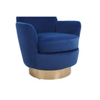 Fauteuil pivotant en velours doux - 28.3 x 29.3 x 32.7