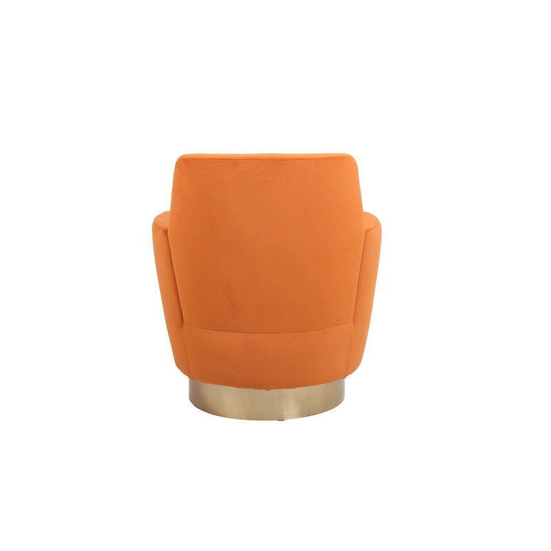 Fauteuil pivotant en velours doux - 28.3 x 29.3 x 32.7
