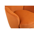 Fauteuil pivotant en velours doux - 28.3 x 29.3 x 32.7