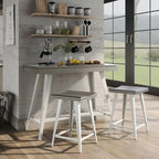 Ensemble table de bar et 2 tabourets Kaylen Modern de Furniture of America, avec piètement en acier