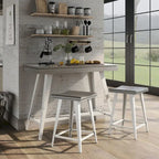 Ensemble table de bar et 2 tabourets Kaylen Modern de Furniture of America, avec piètement en acier