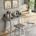 Ensemble table de bar et 2 tabourets Kaylen Modern de Furniture of America, avec piètement en acier