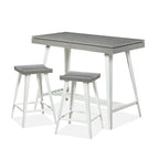 Ensemble table de bar et 2 tabourets Kaylen Modern de Furniture of America, avec piètement en acier